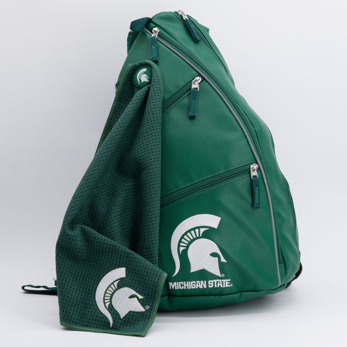 Michigan State Spartans PU Leather Backpack