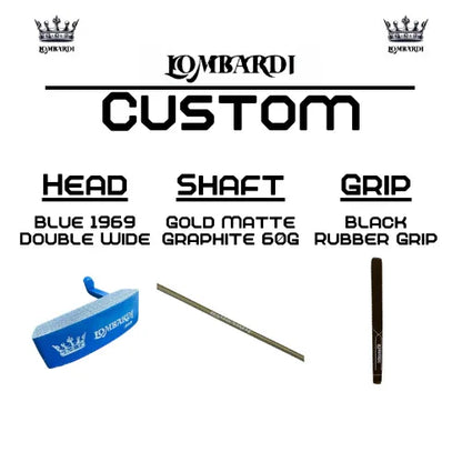 Lombardi Golf Custom Blue 1969 Double Wide Blade Golf Putter - GOLF LEAGUE