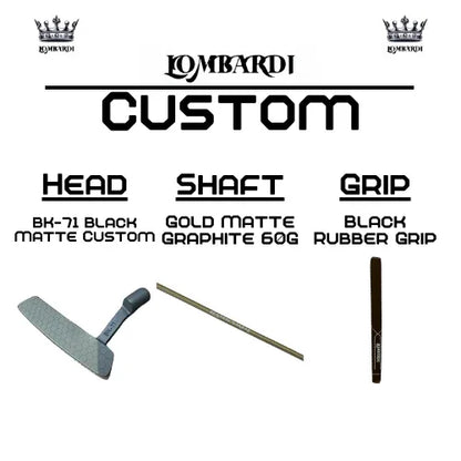 Lombardi Golf Custom Black Matte BK-71 Blade Golf Putter - GOLF LEAGUE