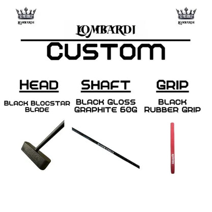 Lombardi Golf Custom Black Blocstar Blade Golf Putter - GOLF LEAGUE