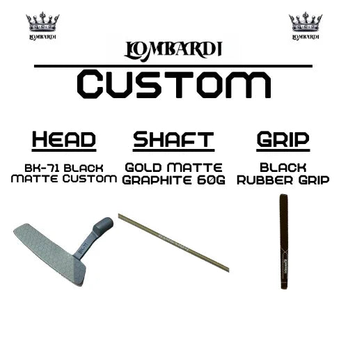 Lombardi Golf Custom Black Matte BK-71 Blade Golf Putter - GOLF LEAGUE
