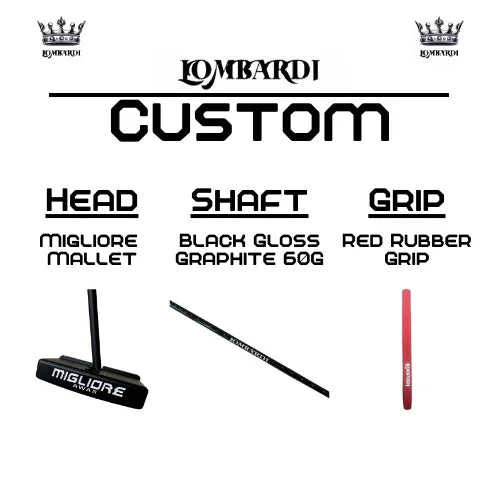 Lombardi Golf Custom Black Migliore Mallet Golf Putter - GOLF LEAGUE