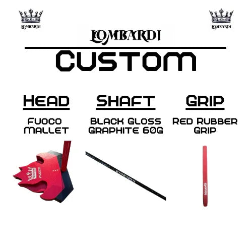 Lombardi Golf Custom Red Fuoco Mallet Golf Putter - GOLF LEAGUE