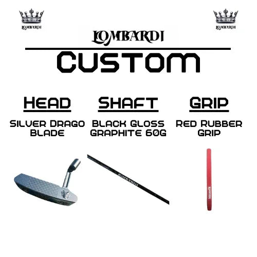 Lombardi Golf Custom Silver Drago Blade Golf Putter - GOLF LEAGUE