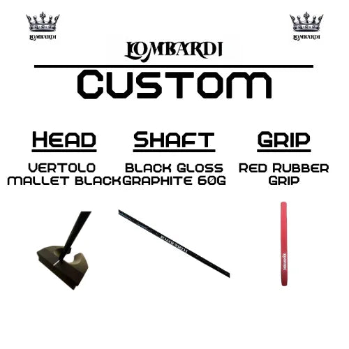 Lombardi Golf Custom Black Vertolo Mallet Golf Putter - GOLF LEAGUE