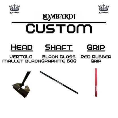 Lombardi Golf Custom Black Vertolo Mallet Golf Putter - GOLF LEAGUE
