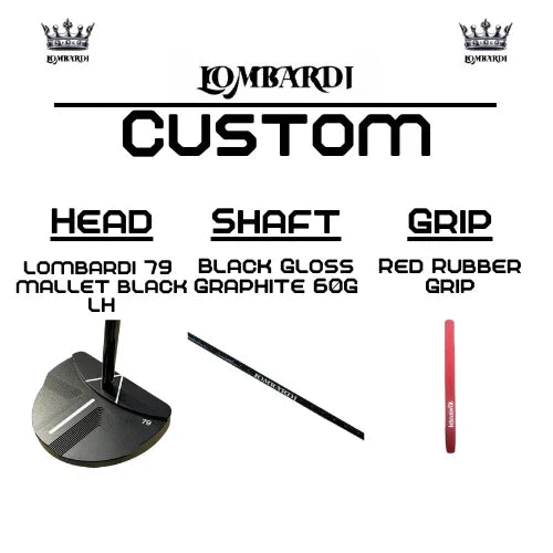 Lombardi Golf Custom Black 79 Mallet Left-Handed Golf Putter - GOLF LEAGUE