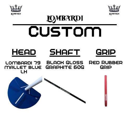 Lombardi Golf Custom Blue 79 Left-Handed Mallet Golf Putter - GOLF LEAGUE
