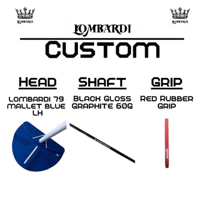 Lombardi Golf Custom Blue 79 Left-Handed Mallet Golf Putter - GOLF LEAGUE