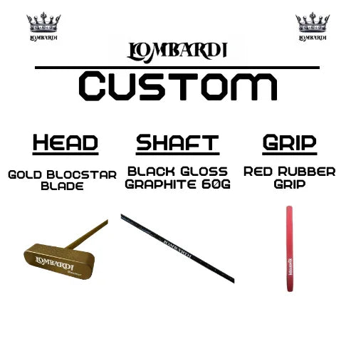 Lombardi Golf Custom Gold Blocstar Blade Golf Putter - GOLF LEAGUE