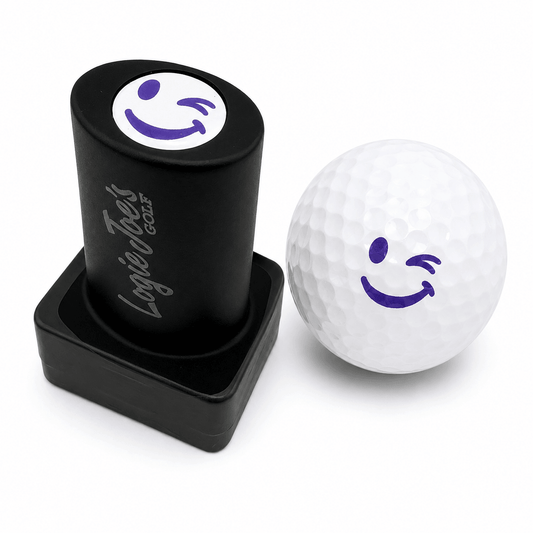 Winky Face Golf Ball Stamp | Quick-Dry Ink Stamper | Easy Ball Identification | Fun Golf Gift
