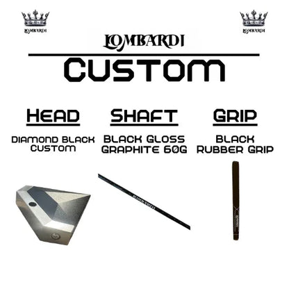 Lombardi Golf Custom Black Diamond Mallet Golf Putter - GOLF LEAGUE