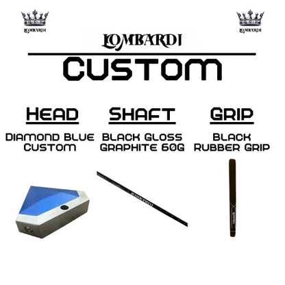 Lombardi Golf Custom Blue Diamond Mallet Golf Putter - GOLF LEAGUE