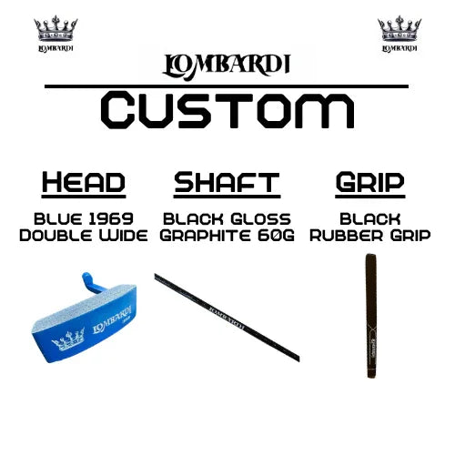 Lombardi Golf Custom Blue 1969 Double Wide Blade Golf Putter - GOLF LEAGUE