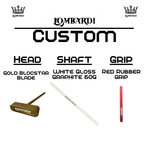 Lombardi Golf Custom Gold Blocstar Blade Golf Putter - GOLF LEAGUE