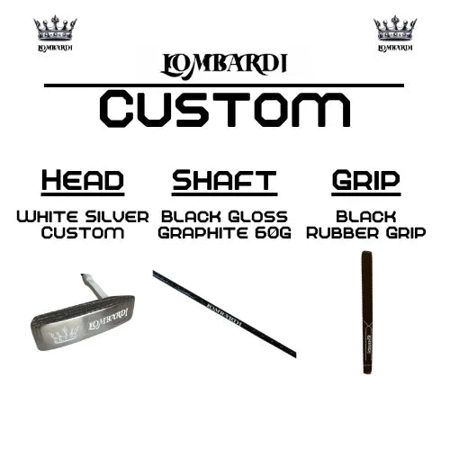 Lombardi Golf Custom White Silver OG Custom Blade Golf Putter - GOLF LEAGUE