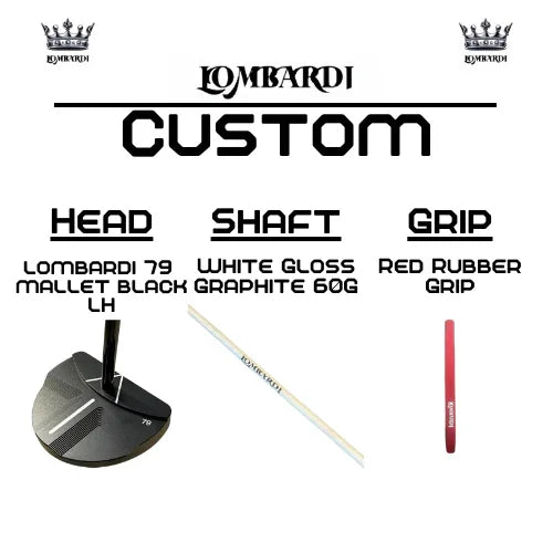 Lombardi Golf Custom Black 79 Mallet Left-Handed Golf Putter - GOLF LEAGUE