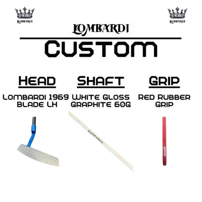 Lombardi Golf Custom Blue 1969 Double Wide Blade Left Hand Golf Putter - GOLF LEAGUE