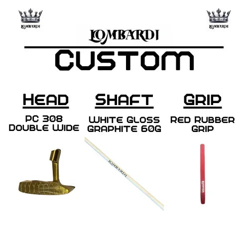 Lombardi Golf Custom Gold PC-308 Double Wide Blade-Golf Putter - GOLF LEAGUE