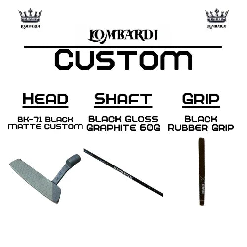Lombardi Golf Custom Black Matte BK-71 Blade Golf Putter - GOLF LEAGUE