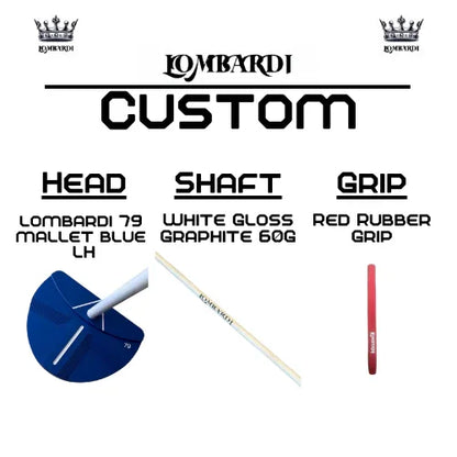 Lombardi Golf Custom Blue 79 Left-Handed Mallet Golf Putter - GOLF LEAGUE