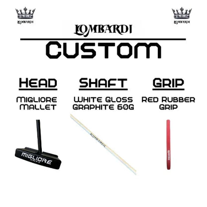 Lombardi Golf Custom Black Migliore Mallet Golf Putter - GOLF LEAGUE