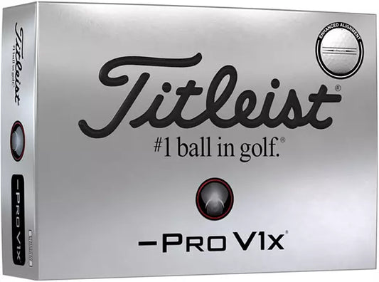 Titleist 2024 Pro V1x Left Dash Enhanced Alignment Golf Balls