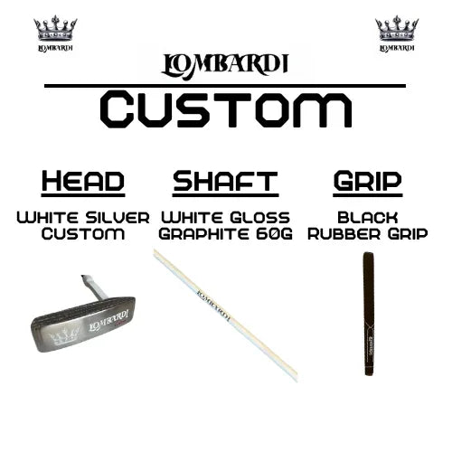 Lombardi Golf Custom White Silver OG Custom Blade Golf Putter - GOLF LEAGUE