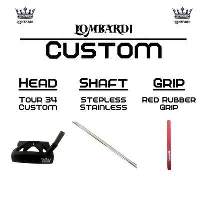 Lombardi Golf Custom Black Tour 34 Mallet Golf Putter - GOLF LEAGUE