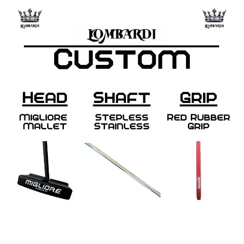 Lombardi Golf Custom Black Migliore Mallet Golf Putter - GOLF LEAGUE