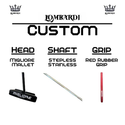 Lombardi Golf Custom Black Migliore Mallet Golf Putter - GOLF LEAGUE