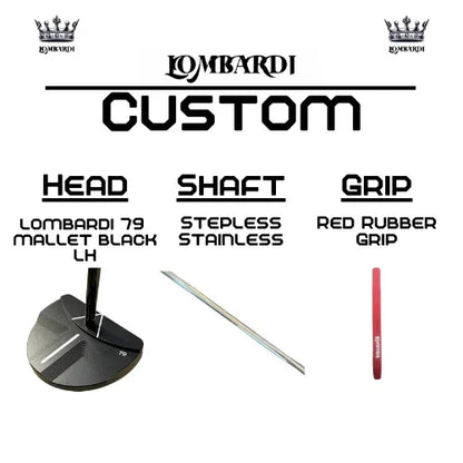 Lombardi Golf Custom Black 79 Mallet Left-Handed Golf Putter - GOLF LEAGUE