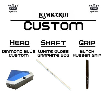 Lombardi Golf Custom Blue Diamond Mallet Golf Putter - GOLF LEAGUE