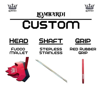 Lombardi Golf Custom Red Fuoco Mallet Golf Putter - GOLF LEAGUE