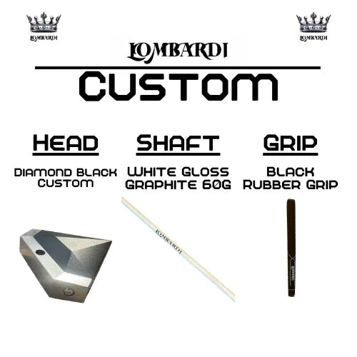 Lombardi Golf Custom Black Diamond Mallet Golf Putter - GOLF LEAGUE