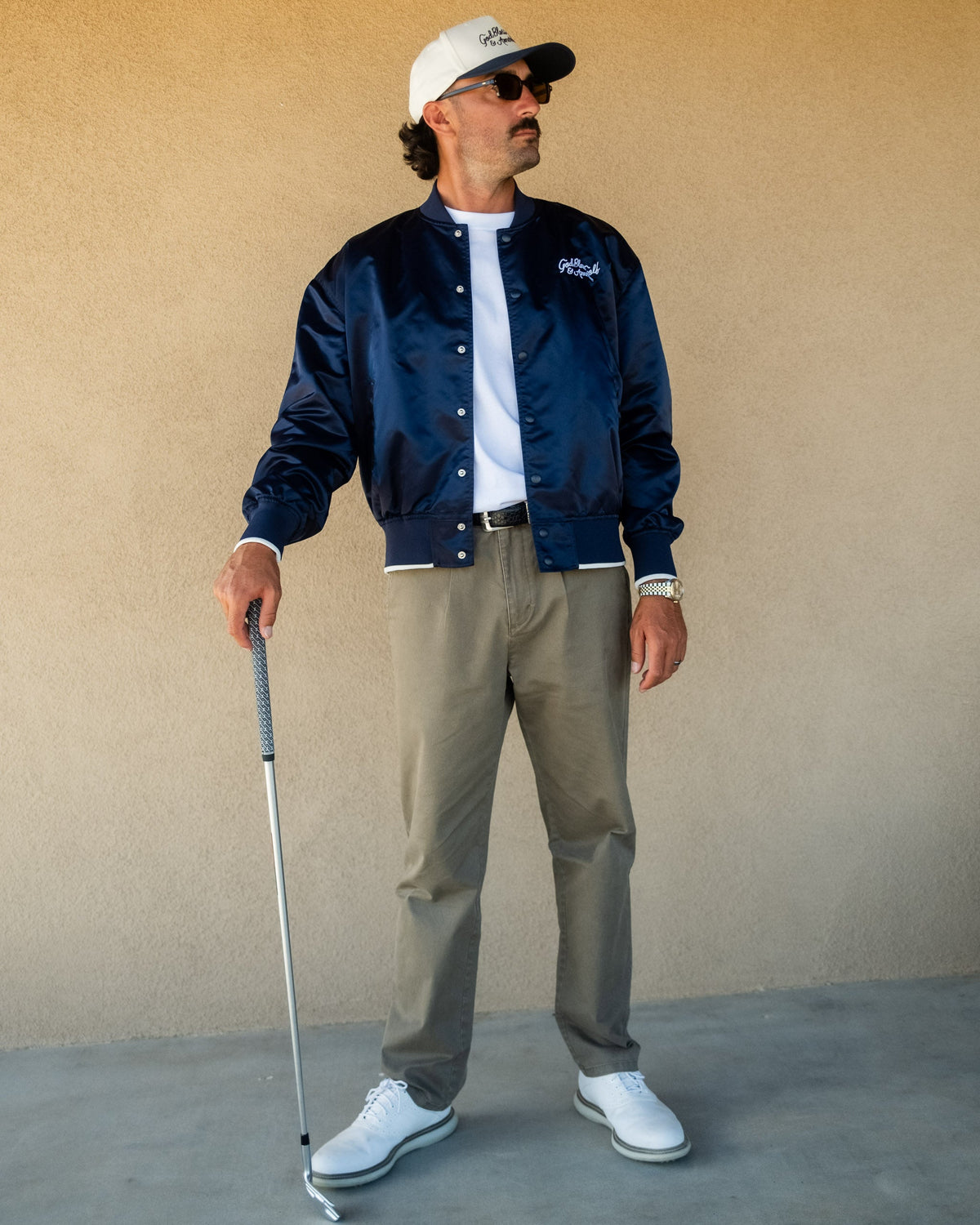 God Bless America Bomber Jacket - Navy