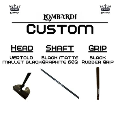 Lombardi Golf Custom Black Vertolo Mallet Golf Putter - GOLF LEAGUE