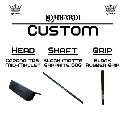 Lombardi Golf Custom Black Corona TPS Mallet Golf Putter - GOLF LEAGUE