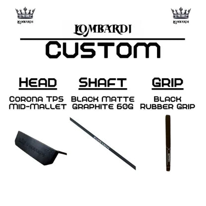 Lombardi Golf Custom Black Corona TPS Mallet Golf Putter - GOLF LEAGUE