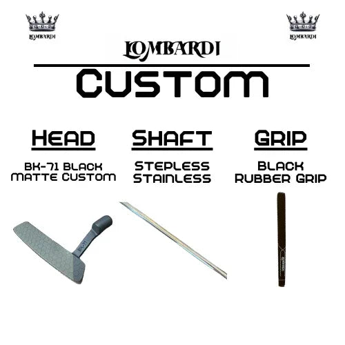 Lombardi Golf Custom Black Matte BK-71 Blade Golf Putter - GOLF LEAGUE