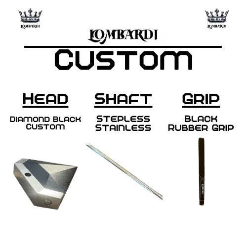 Lombardi Golf Custom Black Diamond Mallet Golf Putter - GOLF LEAGUE