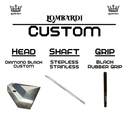 Lombardi Golf Custom Black Diamond Mallet Golf Putter - GOLF LEAGUE