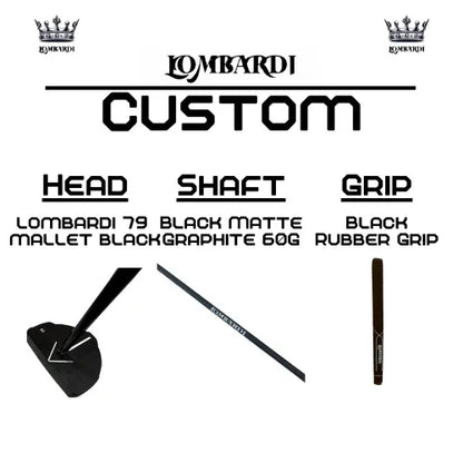 Lombardi Golf Custom Black 79 Mallet Golf Putter - GOLF LEAGUE