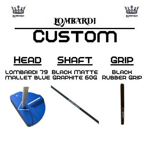 Lombardi Golf Custom Blue 79 Mallet Golf Putter - GOLF LEAGUE