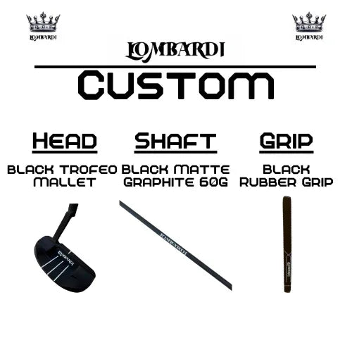 Lombardi Golf Custom Black Trofeo Mallet Golf Putter - GOLF LEAGUE