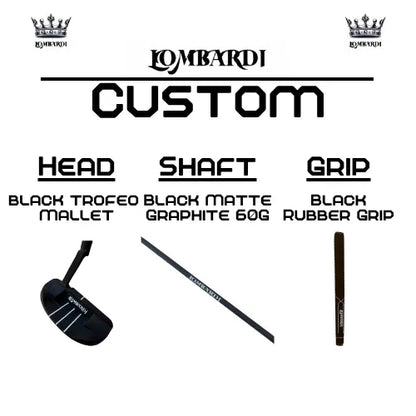 Lombardi Golf Custom Black Trofeo Mallet Golf Putter - GOLF LEAGUE
