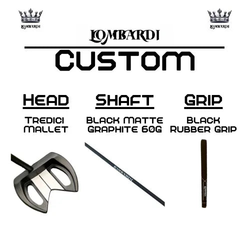 Lombardi Golf Custom Black Tredici Mallet Golf Putter - GOLF LEAGUE