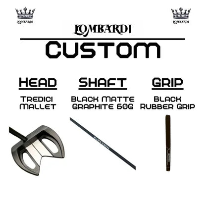 Lombardi Golf Custom Black Tredici Mallet Golf Putter - GOLF LEAGUE