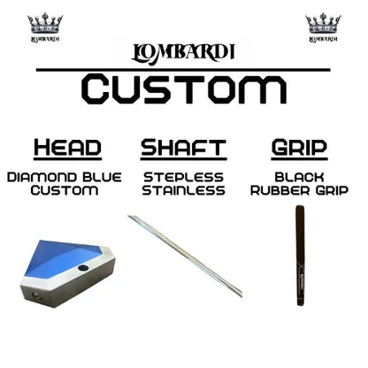 Lombardi Golf Custom Blue Diamond Mallet Golf Putter - GOLF LEAGUE