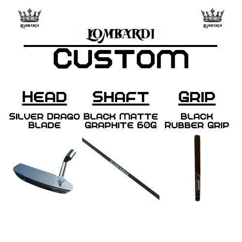 Lombardi Golf Custom Silver Drago Blade Golf Putter - GOLF LEAGUE